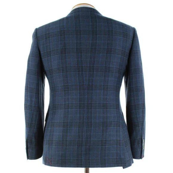 Cardinal of Canada NWT Wool Sport Coat Size 38S US In Blue & Black Plaid